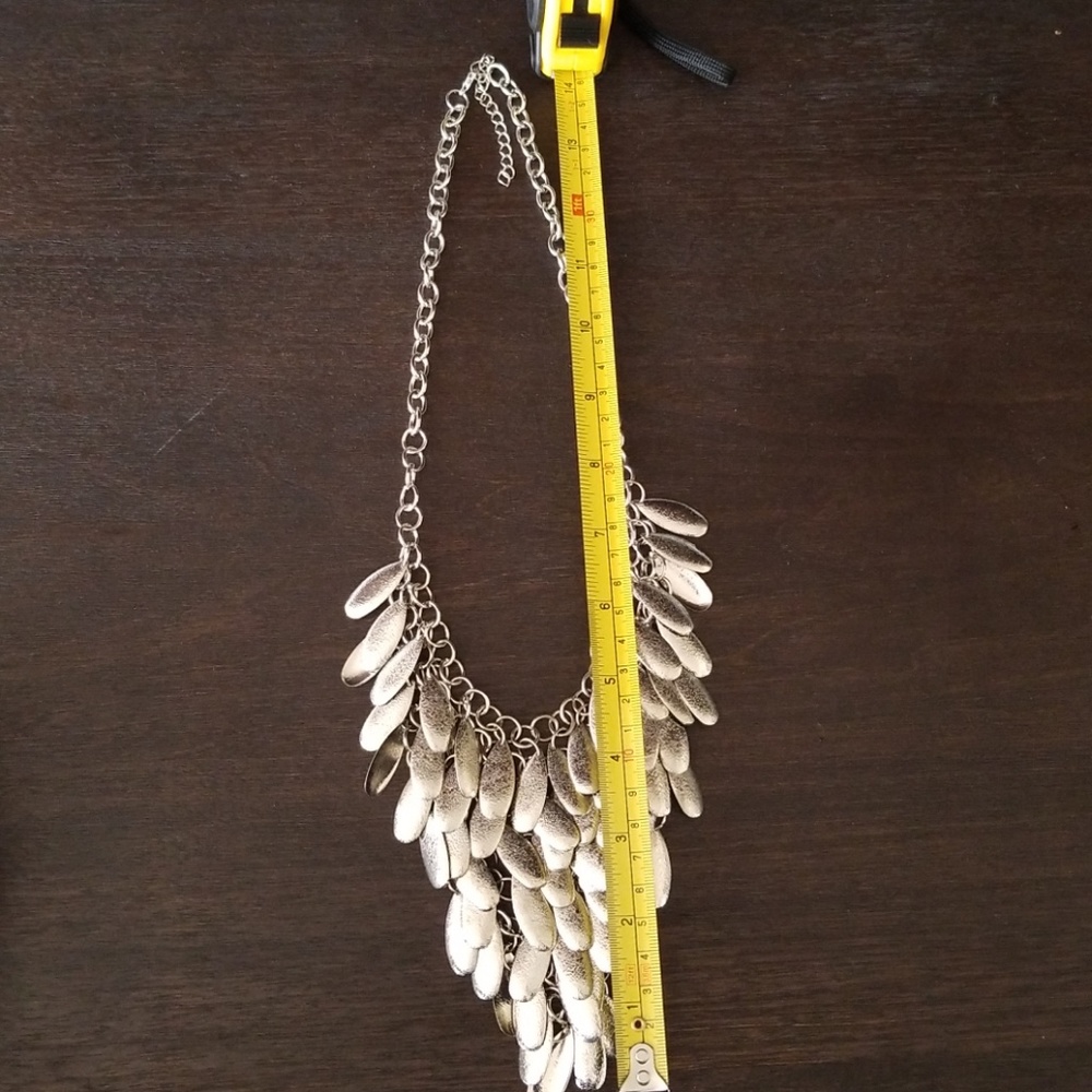 Silver-Toned Statement Necklace - image 3